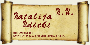 Natalija Udicki vizit kartica